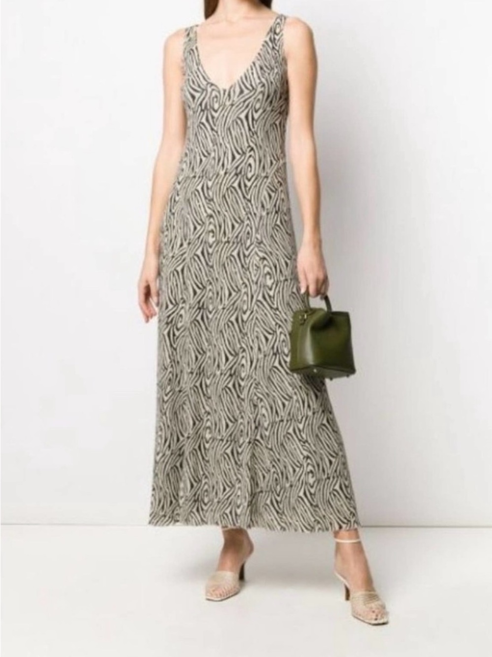 NEW Nanushka Corrine Zebra Print Slip Dress Medium
